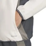 Real Madrid Mens UCL Training Tracksuit Jacket Beige 2024-2025 - Image 3