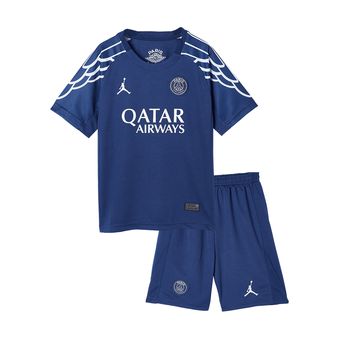 d9b16631e29371c80df8f3f0b4dd0e02 Kids PSG Custom Fourth Away Soccer Kits 2024-25 - Image 1