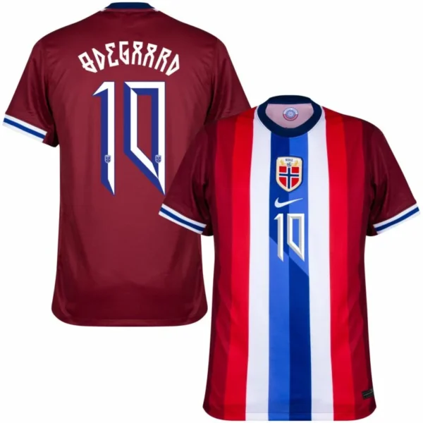 Norway Nation Home Ødegaard 10 Shirt 2024-2025 Fan Size：S-2XL Non-Customize
