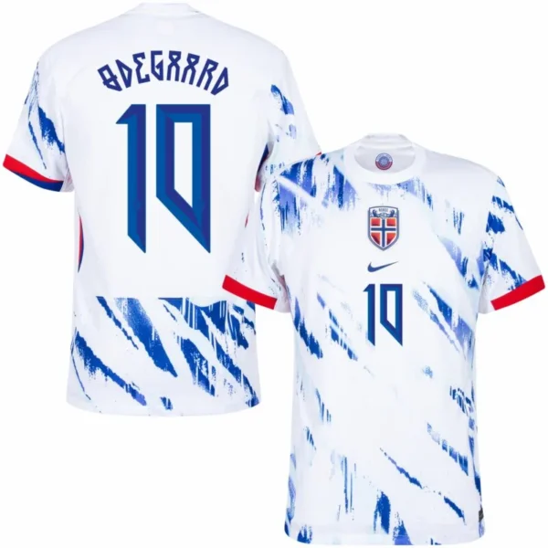 Norway Nation Away Ødegaard 10 Shirt 2024-2025 Player version Size：S-2XL Non-Customize