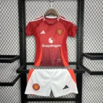 24-25 Manchester United Home Kids Jersey+Shorts - Image 2