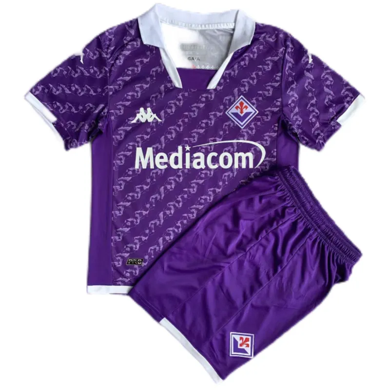 f0d00fcde5 Kids Fiorentina  2023/24 Home Kit Jersey+Short - Image 1