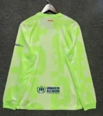 2024-25 Barcelona GAVI #6 LEWANDOWSKI #9 Long Sleeve Third Away Soccer Jersey Without Spofity Text - Image 3