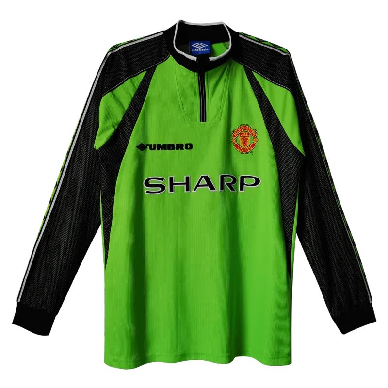 f8592a9dc6 Manchester United Retro Goalkeeper Jersey Long Sleeve 1998-99 - Image 1