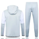 Al Nassr Long Zip Jacket Light Grey Football Training Kits 23-24 - Image 2