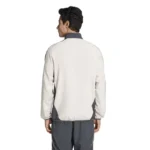 Real Madrid Mens UCL Training Tracksuit Jacket Beige 2024-2025 - Image 4
