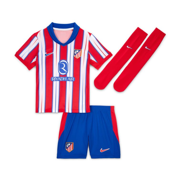 fb943f5df9 Kids Nike Atletico Madrid Custom Home Full Soccer Kits 2024-25 - Image 1