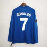 08-09 Manchester United Home Retro Jersey #7 Ronaldo Long Sleeve - Image 3
