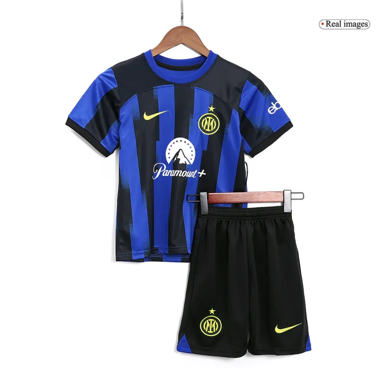 fdf72ec7e9 Kids Inter Milan 2023/24 Home Kit Jersey+Shorts - Image 1