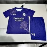 Y3 Real Madrid 24-25 Kids Kits Purple Children Sets Football Jersey - Image 9