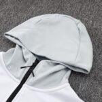 Al Nassr Long Zip Jacket Light Grey Football Training Kits 23-24 - Image 5