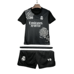 Y3 Real Madrid 24-25 Kids Kits Black Youth Apparels Jersey